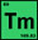 Thulium (Tm) atomic and molecular weight, atomic number and elemental symbol